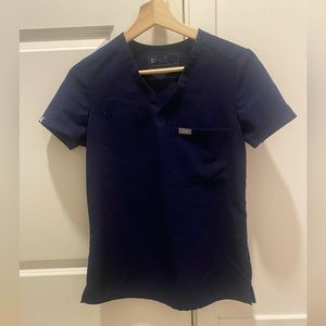 XXS Navy Figs Scrub Top